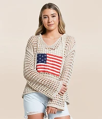 American Flag Hooded Sweater