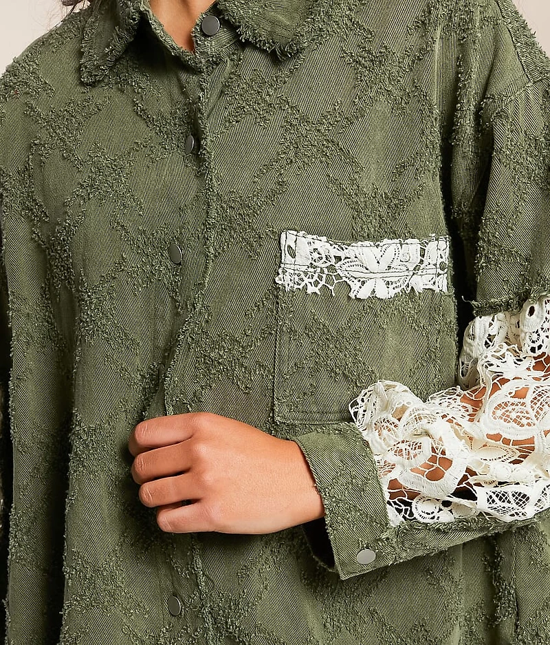 Pieced Crochet Shirt