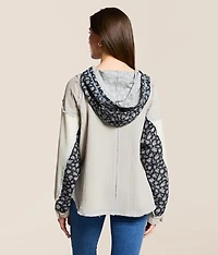 Pieced Quarter Zip Hoodie