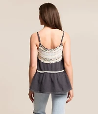 Pieced Floral Tank Top
