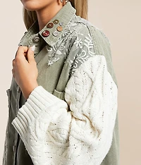 Washed Denim Oversized Jacket