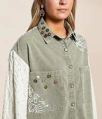 Washed Denim Oversized Jacket