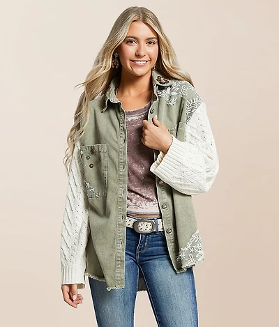 Washed Denim Oversized Jacket