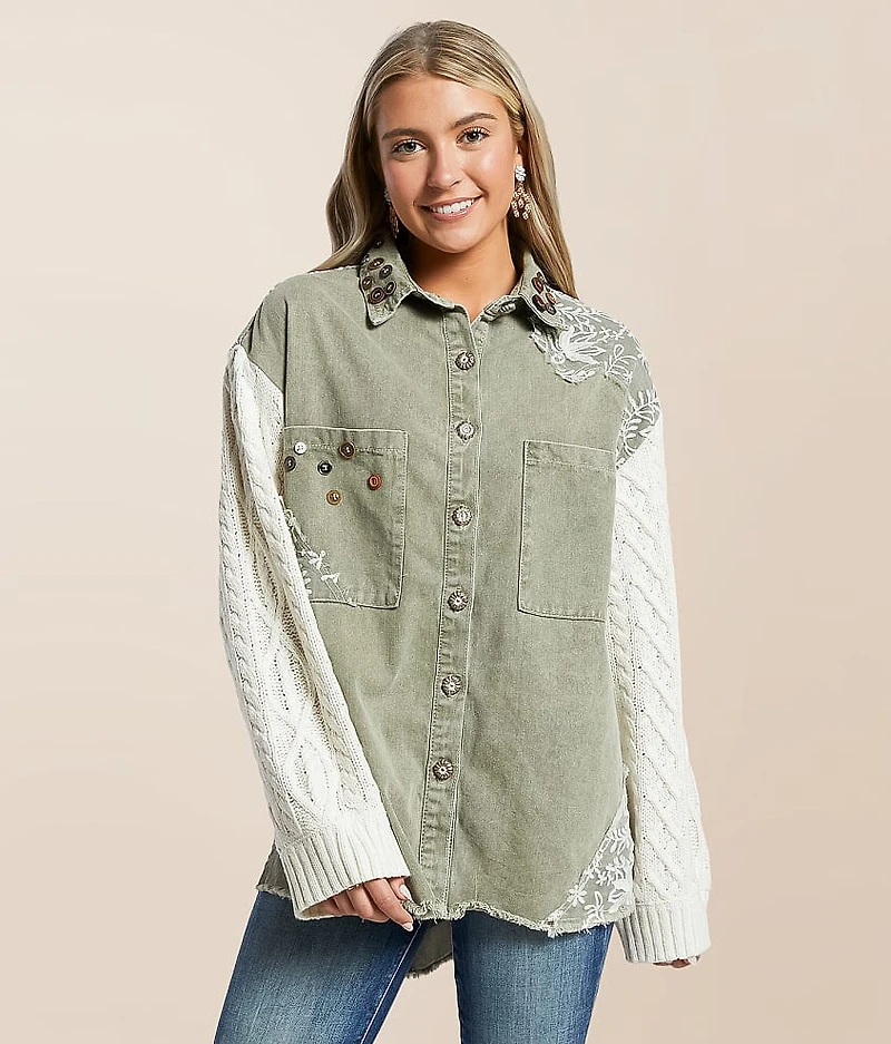 Washed Denim Oversized Jacket