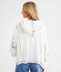 Cropped Henley Hoodie