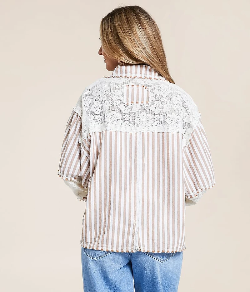 Floral Striped Shirt