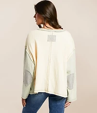 Pieced Waffle Knit Top