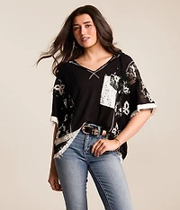 Floral Crochet Hoodie