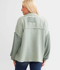 Textured Henley Pullover