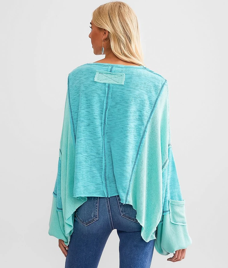 Cropped Boxy Raw Edge Top