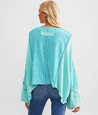 Cropped Boxy Raw Edge Top
