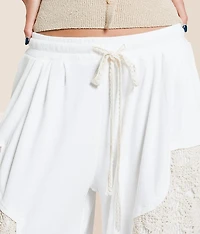 Pieced Crochet Cargo Jogger