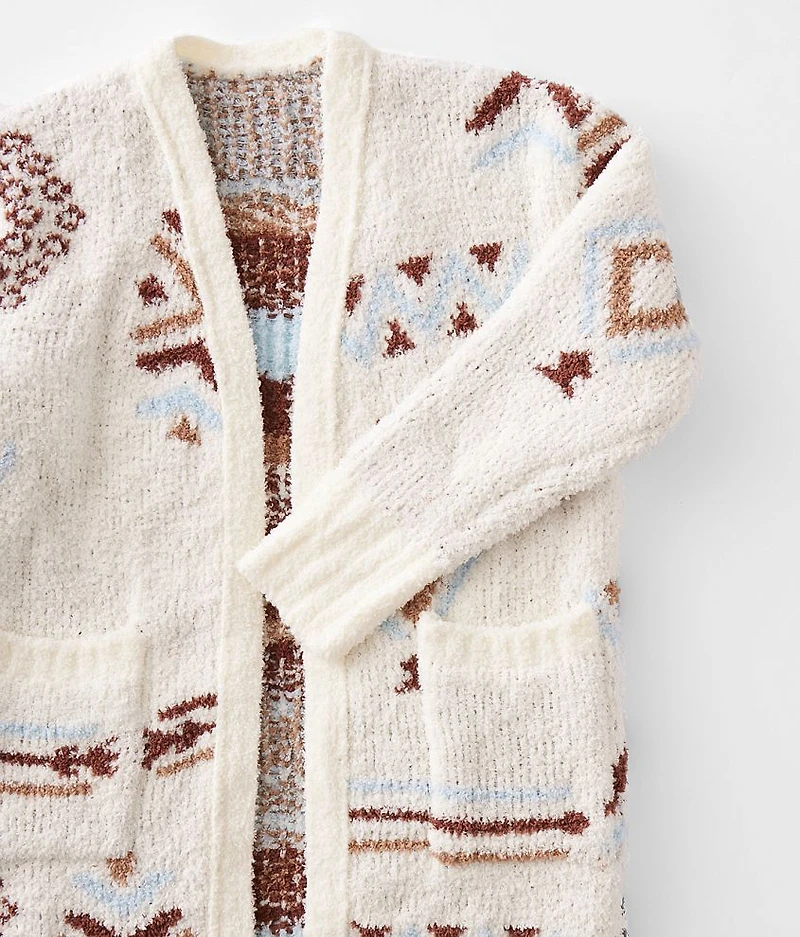 Girls - Aztec Chenille Cardigan Sweater