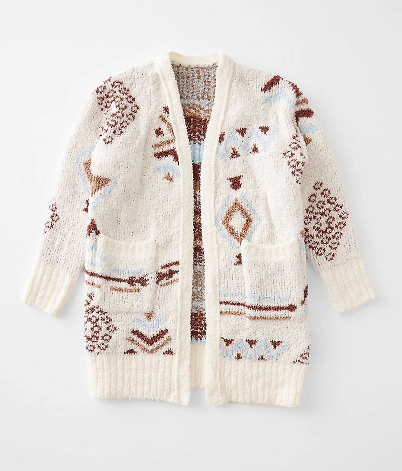 Girls - Aztec Chenille Cardigan Sweater