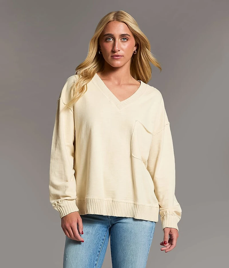Raw Edge Pullover