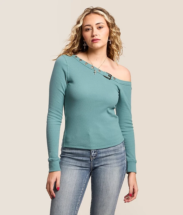 Grommet Buckle Top