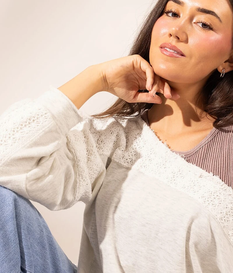 Boundless Edit - Pieced Crochet Pullover