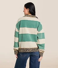 Cheetah Color Block Pullover