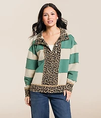 Cheetah Color Block Pullover