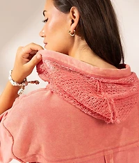 Boundless Edit - Washed Crochet Hoodie
