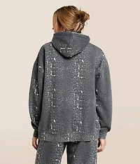 Washed Cheetah Hooded Sweatshirt