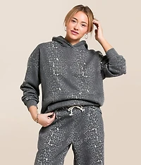 Washed Cheetah Hooded Sweatshirt