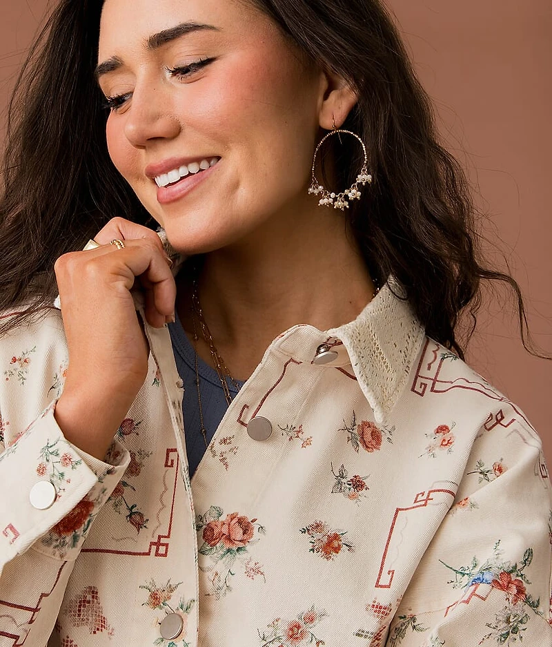 Floral Denim Jacket