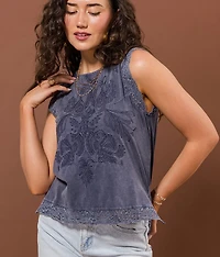 Embroidered Tank Top