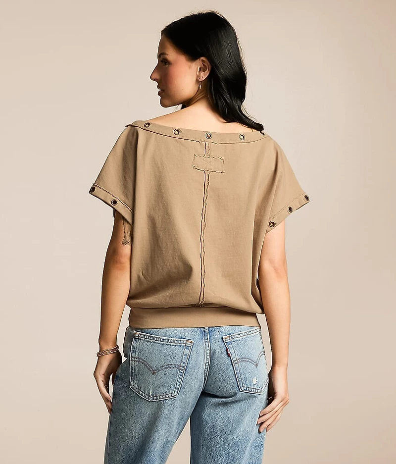 Raw Edge Grommet Top