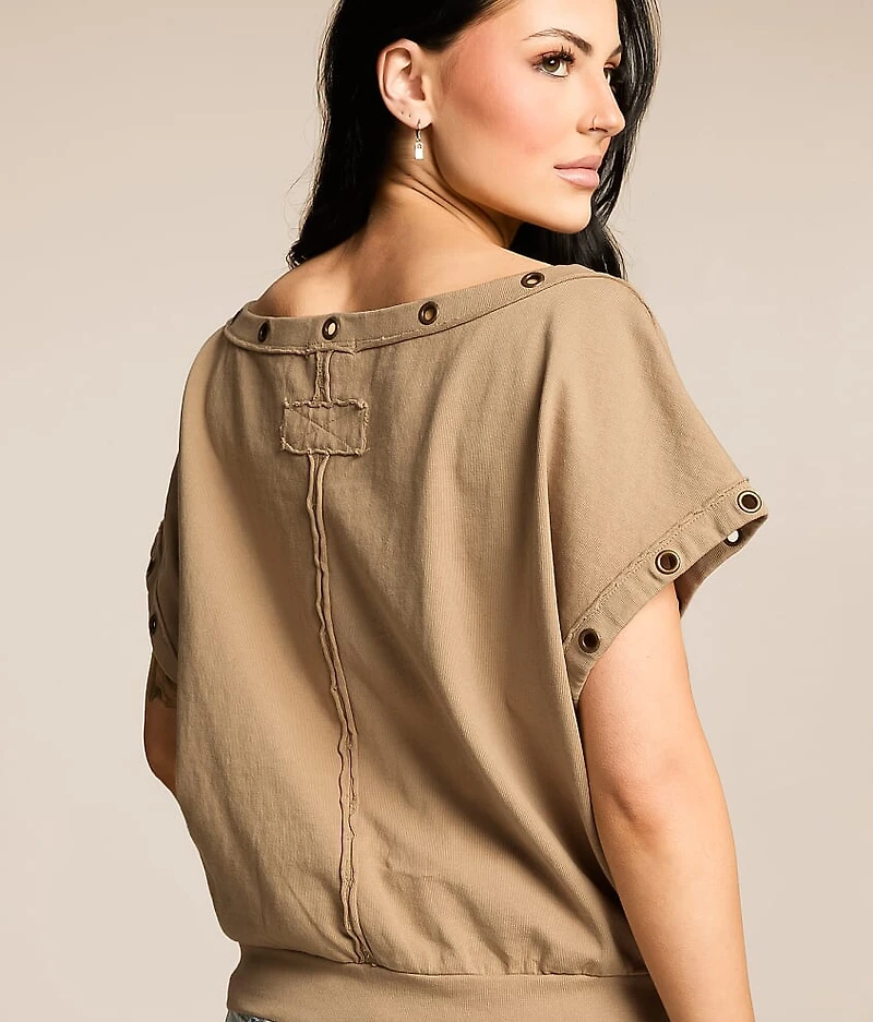 Raw Edge Grommet Top