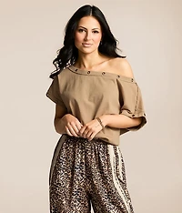 Raw Edge Grommet Top