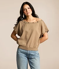 Raw Edge Grommet Top