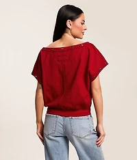Raw Edge Grommet Top