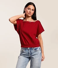 Raw Edge Grommet Top