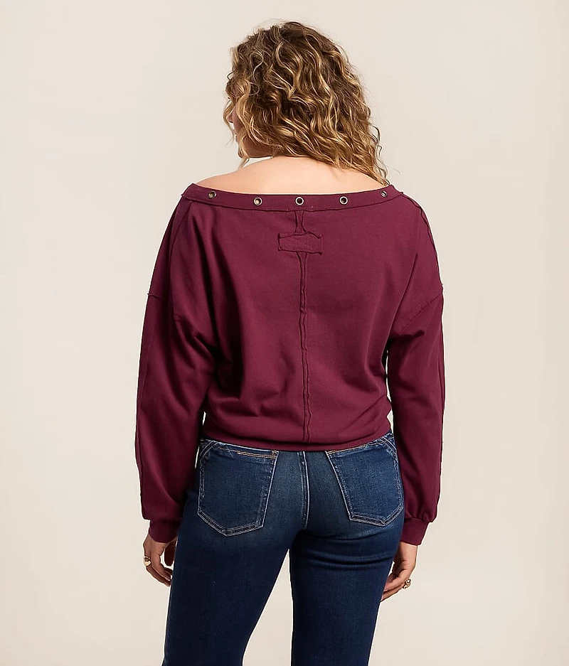 Off The Shoulder Grommet Top