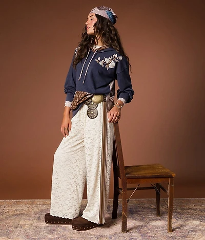 Lace Wide Leg Pant