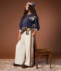Lace Wide Leg Pant