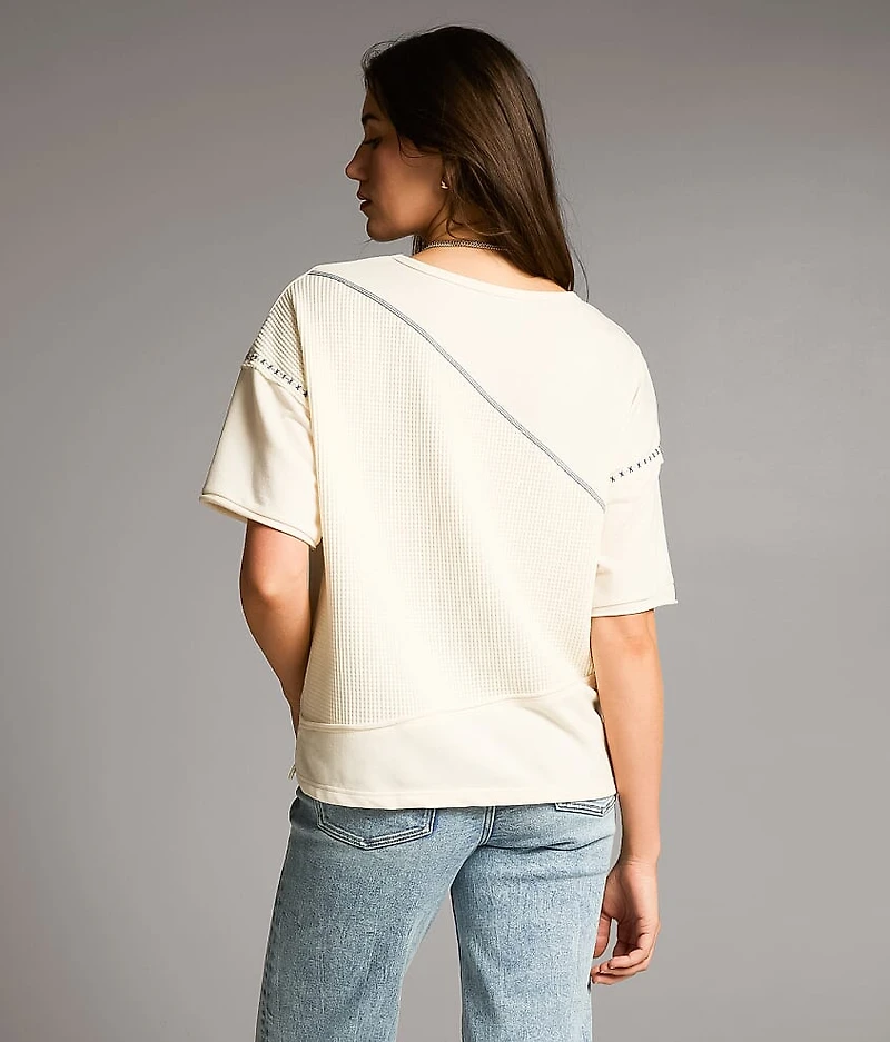 Contrast Stitch Top