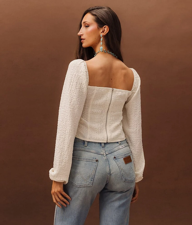Floral Corset Cropped Top