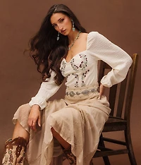 Floral Corset Cropped Top