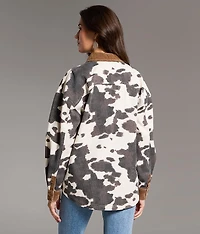 Oversized Cow Shacket