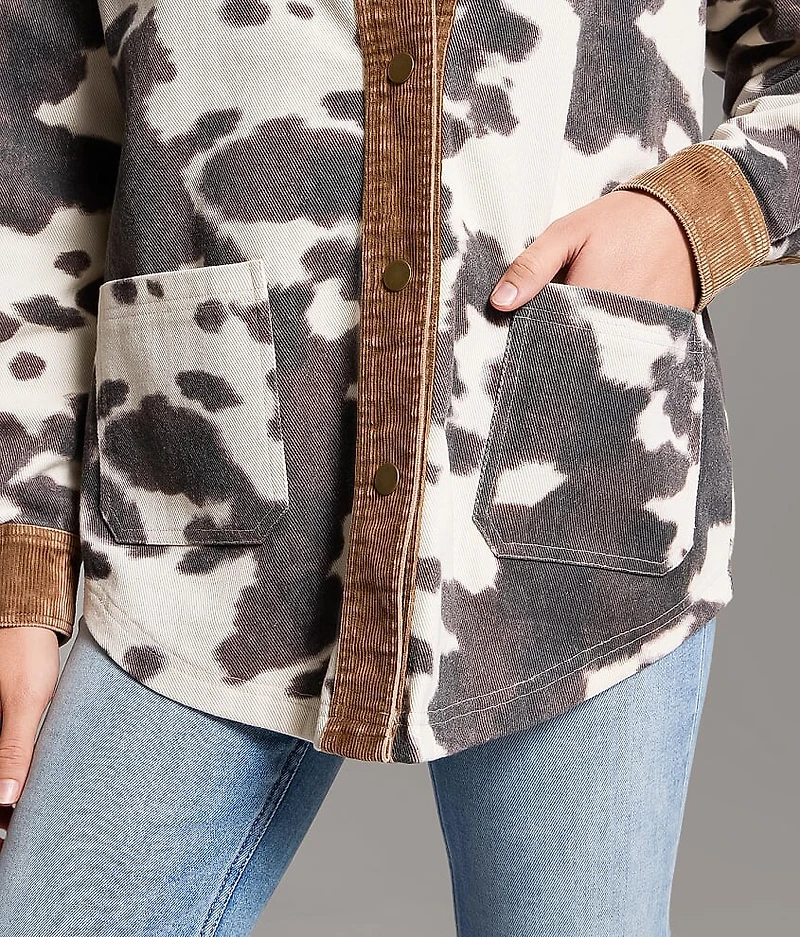 Oversized Cow Shacket