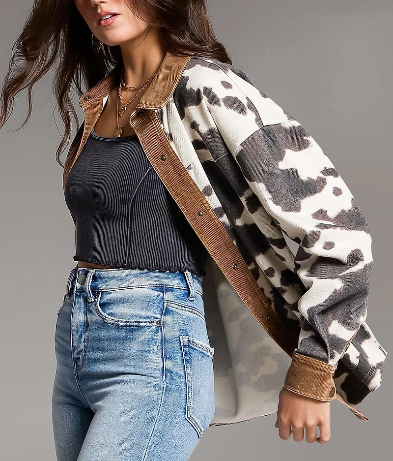 Oversized Cow Shacket