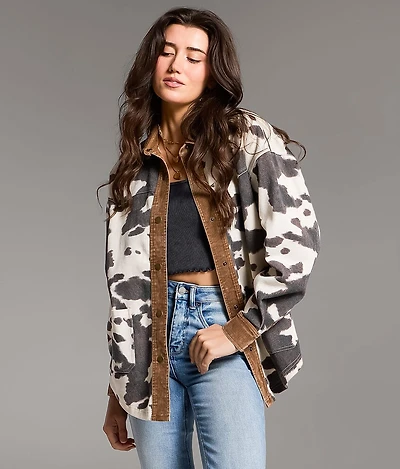 Oversized Cow Shacket