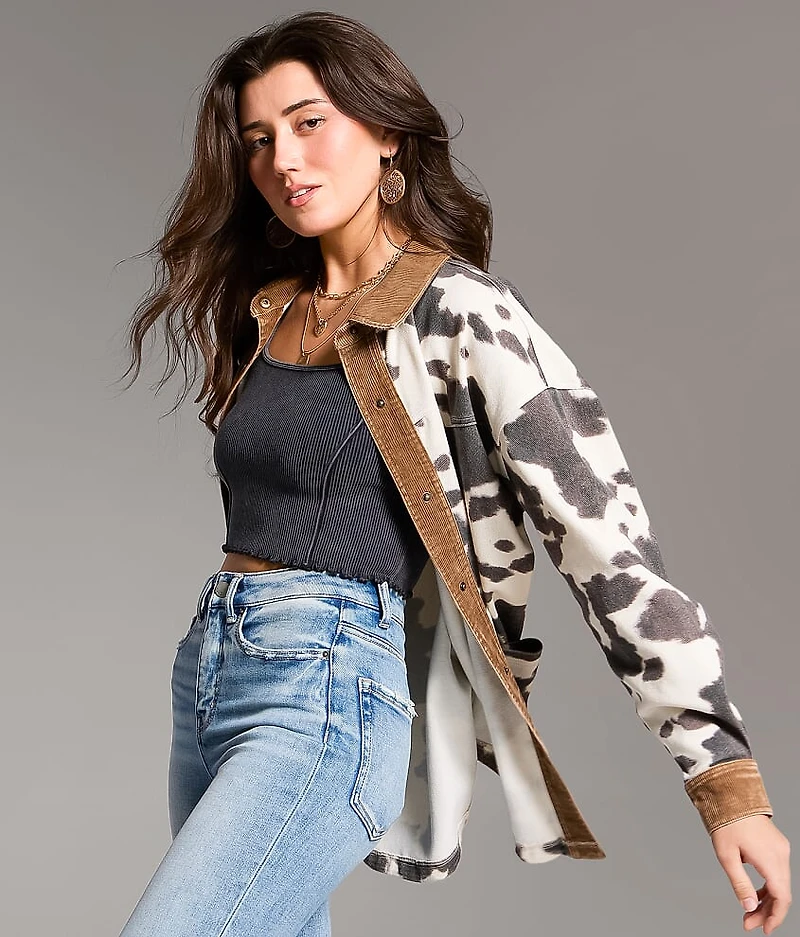 Oversized Cow Shacket