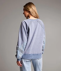 Pieced Floral Pullover