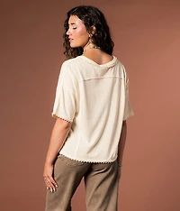 Floral Embroidered 45 T-Shirt