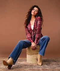 Front Tie Ruffle Top