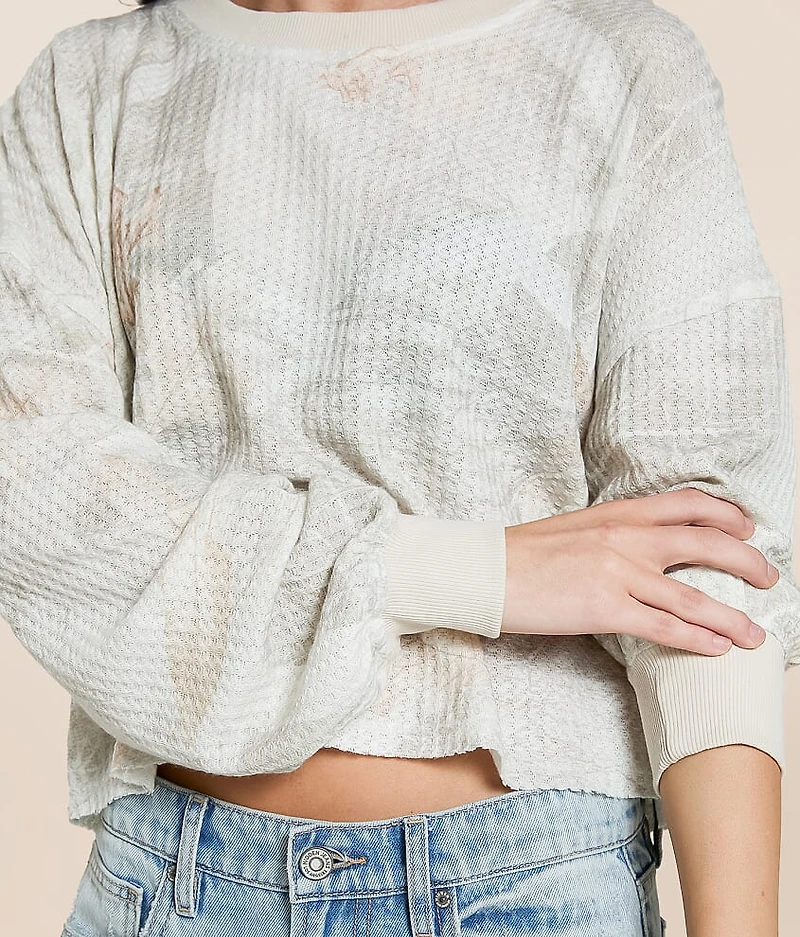 Camo Waffle Cropped Thermal