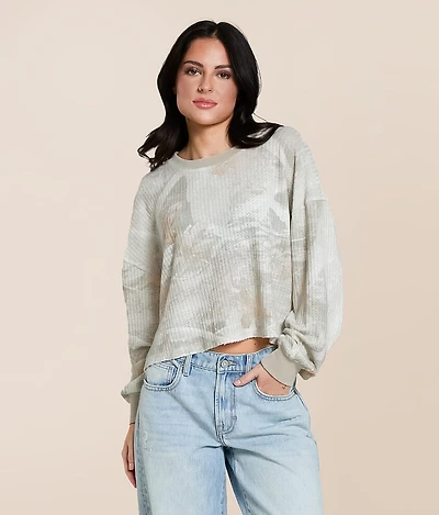 Camo Waffle Cropped Thermal